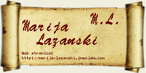 Marija Lazanski vizit kartica